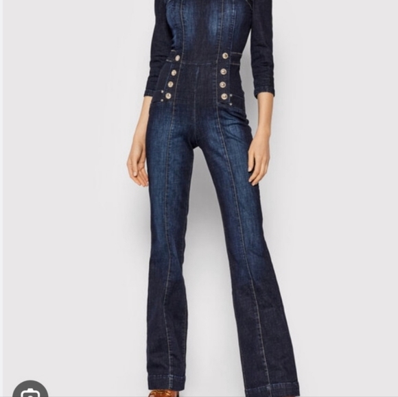 NWT GUESS Blue Guitar Monic Jumpsuit - Picture 7 of 7